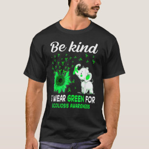 T-shirt Je porte une sensibilisation à la Scoliose verte