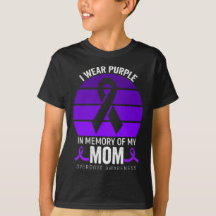 T-shirt Je Porte Violet Surdose Conscience Violet Ribbon M
