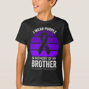 T-shirt Je Porte Violet Surdose Sensibilisation Brun Ruban