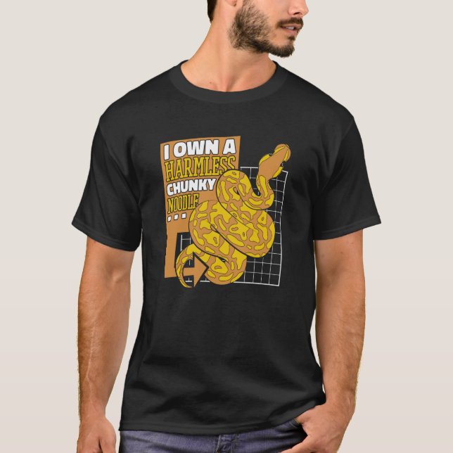 T-shirt Je Possède Une nouille Chunky Sans Faux Pythonidae (Devant)