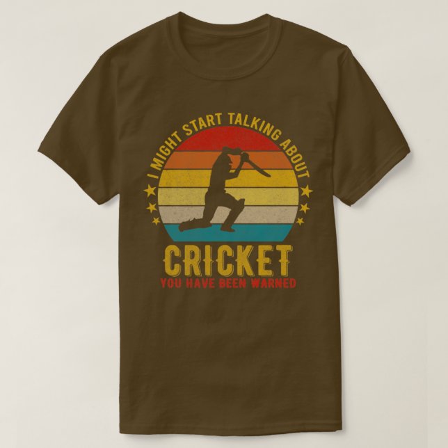 T-shirt Je pourrais commencer à parler de Cricket Drôle De (Design devant)