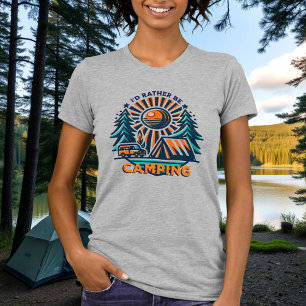 T-shirt Je préfère Camping Vibes Vintages