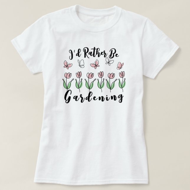T-shirt Je préfère être jardinier (Design devant)