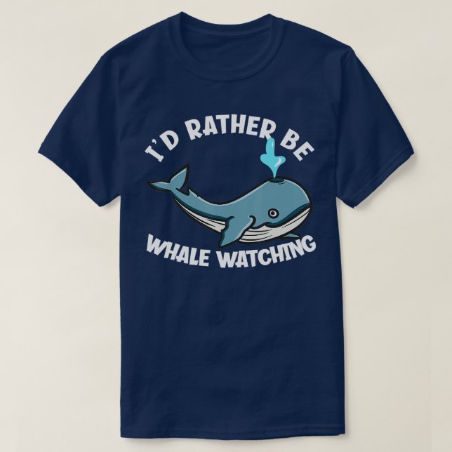 T-shirt Je Préfère Être La Baleine À Observer Funny Balein (Design devant)