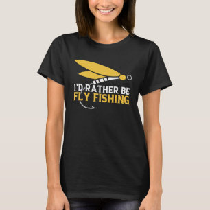 T-shirt Je préfère être un voyage de pêche en vol Fisher p