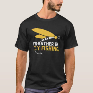 T-shirt Je préfère être un voyage de pêche en vol Fisher p