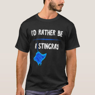 T-shirt Je préfère être une créature marine raie Manta Rai