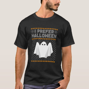 T-shirt Je Préfère Halloween Sweater de Noël Funny Ugly Xm