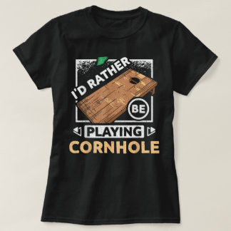 T-shirt Je préfère jouer à la cornhole