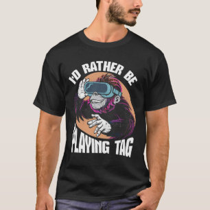 T-shirt Je préfère jouer à Tag Funny Video Game Player