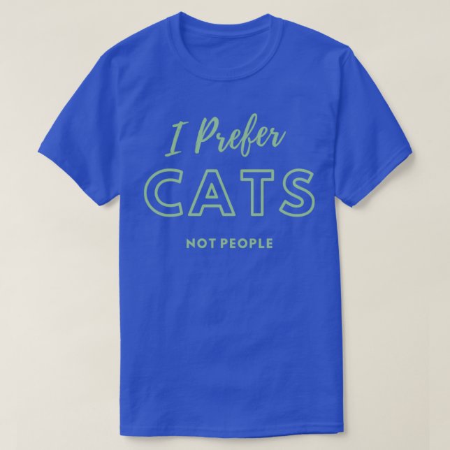 T-shirt Je préfère les chats aux gens (Design devant)