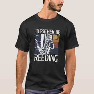 T-shirt Je préfère lire pour un saxophone