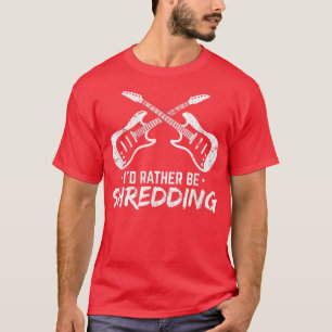 T-shirt Je Préfère Raser Funny Electric Guitar Playe