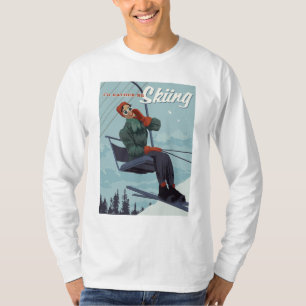T-shirt Je préfère skier Imprimer