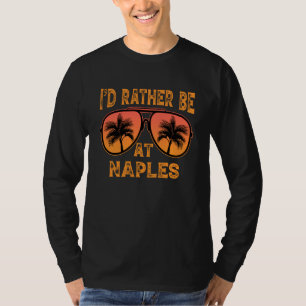 T-shirt Je Préférerais Être À Naples Florida Vintage Retro