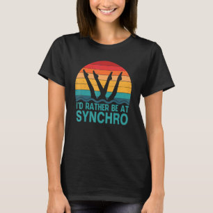 T-shirt Je Préférerais Être À Synchro Retro Synchronized S