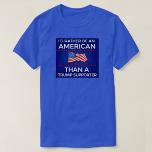 T-shirt Je préférerais être Américain plutôt qu'être un pa
