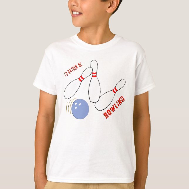 T-shirt Je préférerais être Bowling (Devant)