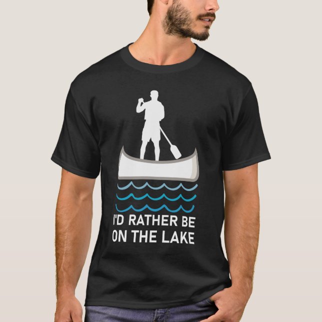 T-shirt je préférerais être sur le lac Funny (Devant)