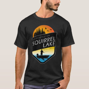 T-shirt Je préférerais être sur le lac Squirrel Wisconsin