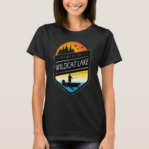 T-shirt Je préférerais être sur le lac Wildcat Wisconsin à