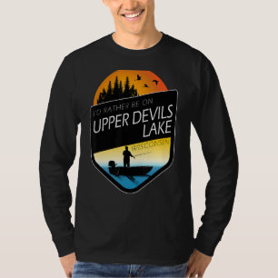 T-shirt Je préférerais être sur Upper Devils Lake Wisconsi