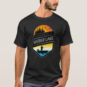 T-shirt Je préférerais être sur Weber Lake Wisconsin Fishi