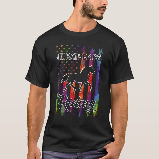 T-shirt Je Préférerais Faire De L'Équitation Amateur Éques (Devant)