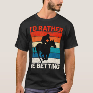 T-shirt Je préférerais parier sur la course de chevaux Cow