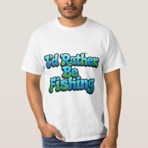 T-shirt Je préférerais pêcher Mignon petit poisson