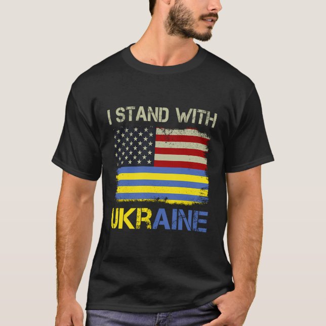 T-shirt Je Prends Position Avec L'Ukraine Pour Soutenir L' (Devant)