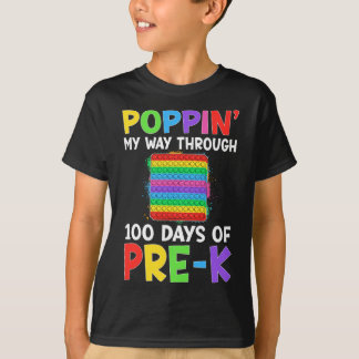 T-shirt Je Presse Mon Chemin À Travers 100 Jours De Pré-K
