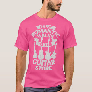 T-shirt Je Profite De Marches Romques Jusqu'À La Guitare