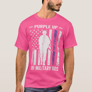 T-shirt Je Purple Pour Les Enfants Militaires Soldat Fort