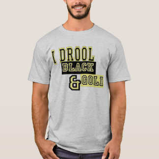 T-shirt Je radote noir et or
