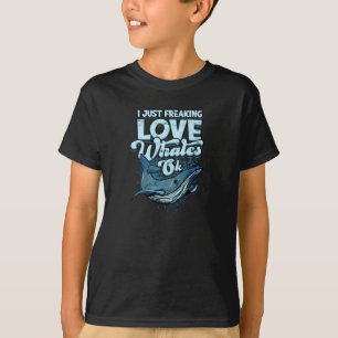 T-shirt Je raffole tout simplement des baleines Ok - balei