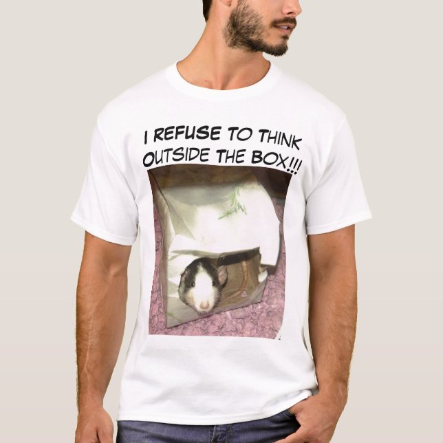 T-shirt JE REFUSE de penser en dehors de la chemise drôle (Devant)
