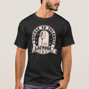 T-shirt Je Refuse De Tolérer Le Lactose Drôle Lait Retro V