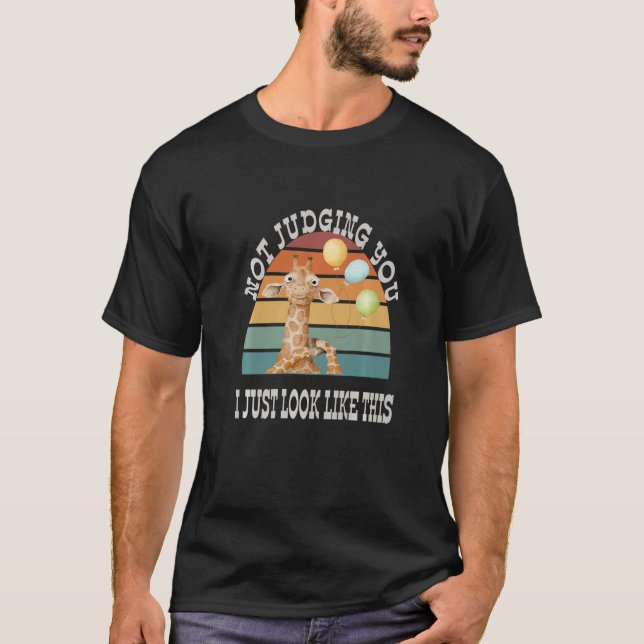 T-shirt Je Regarde Cette Girafe Amusante Animaux Garçons F (Devant)