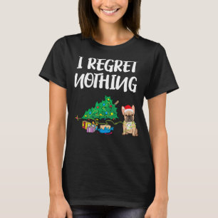 T-shirt Je Regrette Rien Frenchie Funny Noël Français B