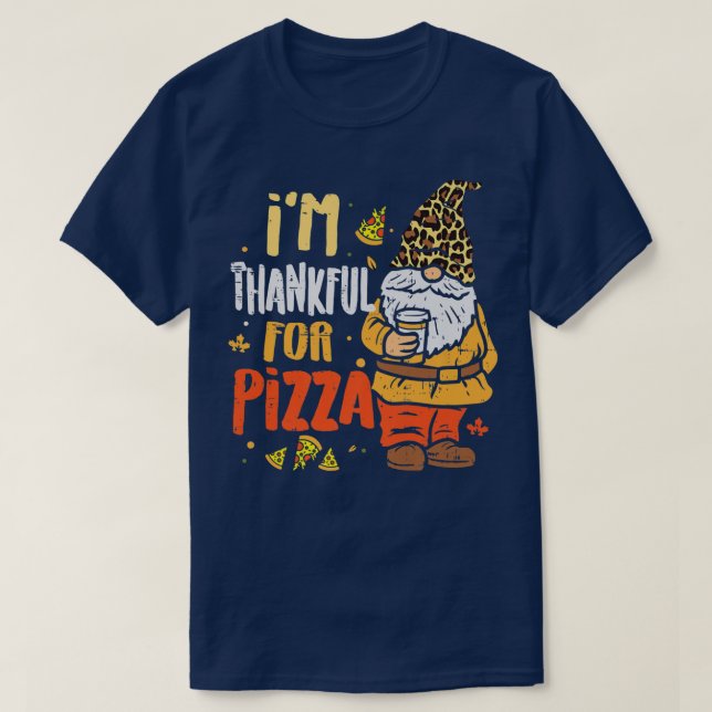 T-shirt Je Remercie Pour Pizza Funny Pizza Fall Thanksgivi (Design devant)