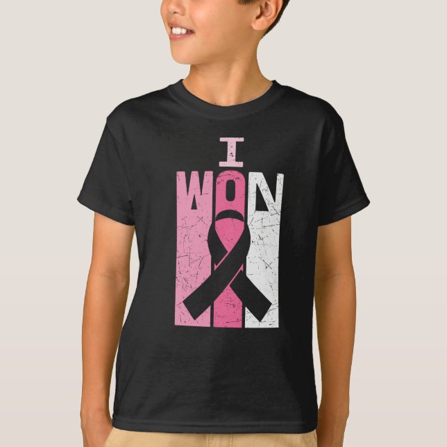 T-shirt Je remporte le combat de sensibilisation au cancer (Devant)