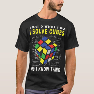 T-shirt je résolve des cubes et je sais quelque chose, Puz