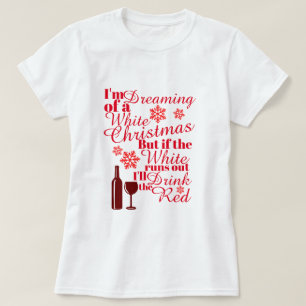 T-shirt Je rêve de Noël blanc