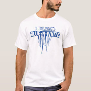 T-shirt Je saigne bleu et blanc