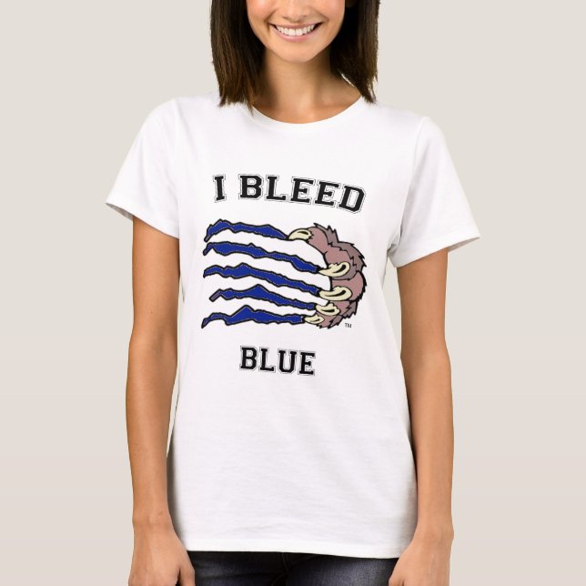 T-shirt Je saigne la griffe bleue (Devant)