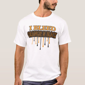 T-shirt Je saigne le noir orange de N