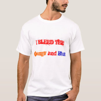 T-shirt JE SAIGNE, l'orange, et, bleus