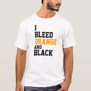 T-shirt Je saigne l'orange et le noir