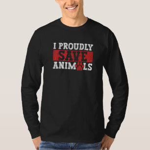 T-shirt Je Sauve Fièrement Les Animaux Activiste Pour Les